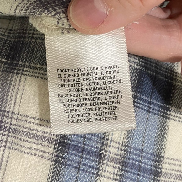 Anthropologie Holding Horses women's S mixed media flannel with ruffle back EUC - Picture 9 of 9